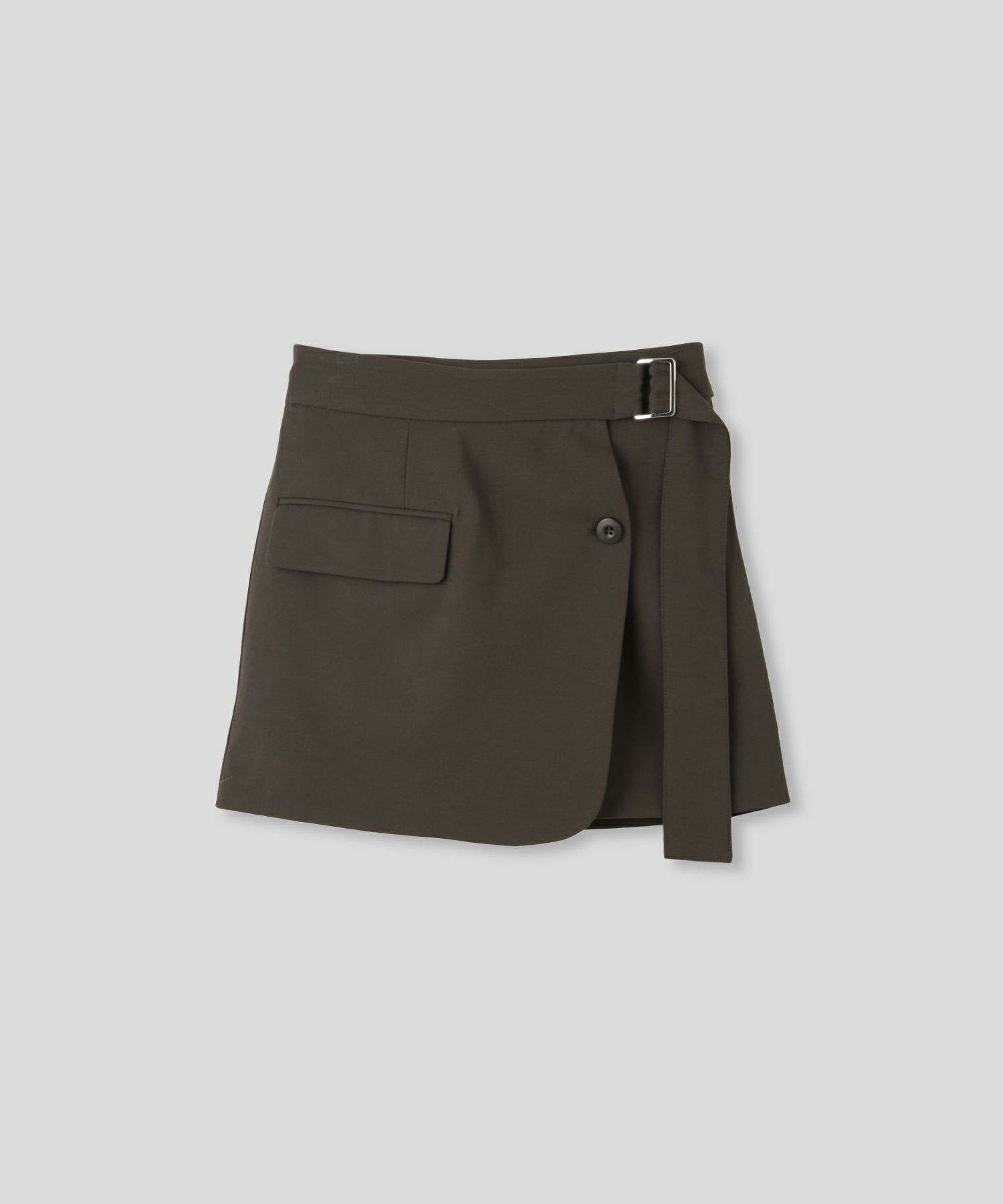 ミニスカート ショート丈 ミニボトム ウエストゴム 台形 タイトスカート 制服 韓国風 綺麗め 細見え カジュアル KINO THE KEI