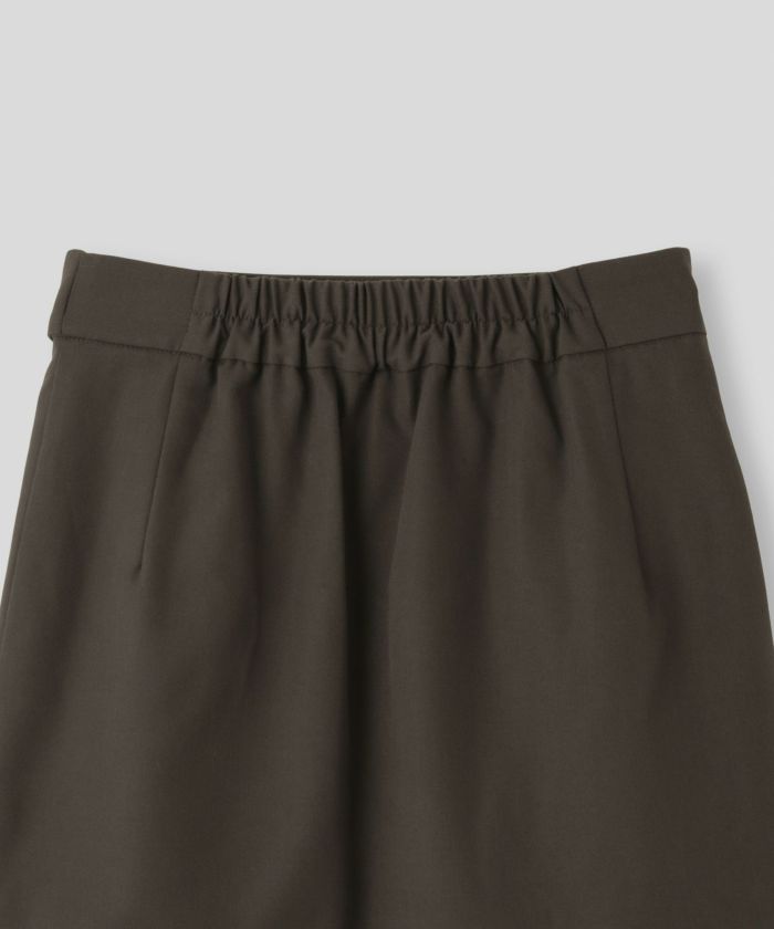 ミニスカート ショート丈 ミニボトム ウエストゴム 台形 タイトスカート 制服 韓国風 綺麗め 細見え カジュアル KINO THE KEI