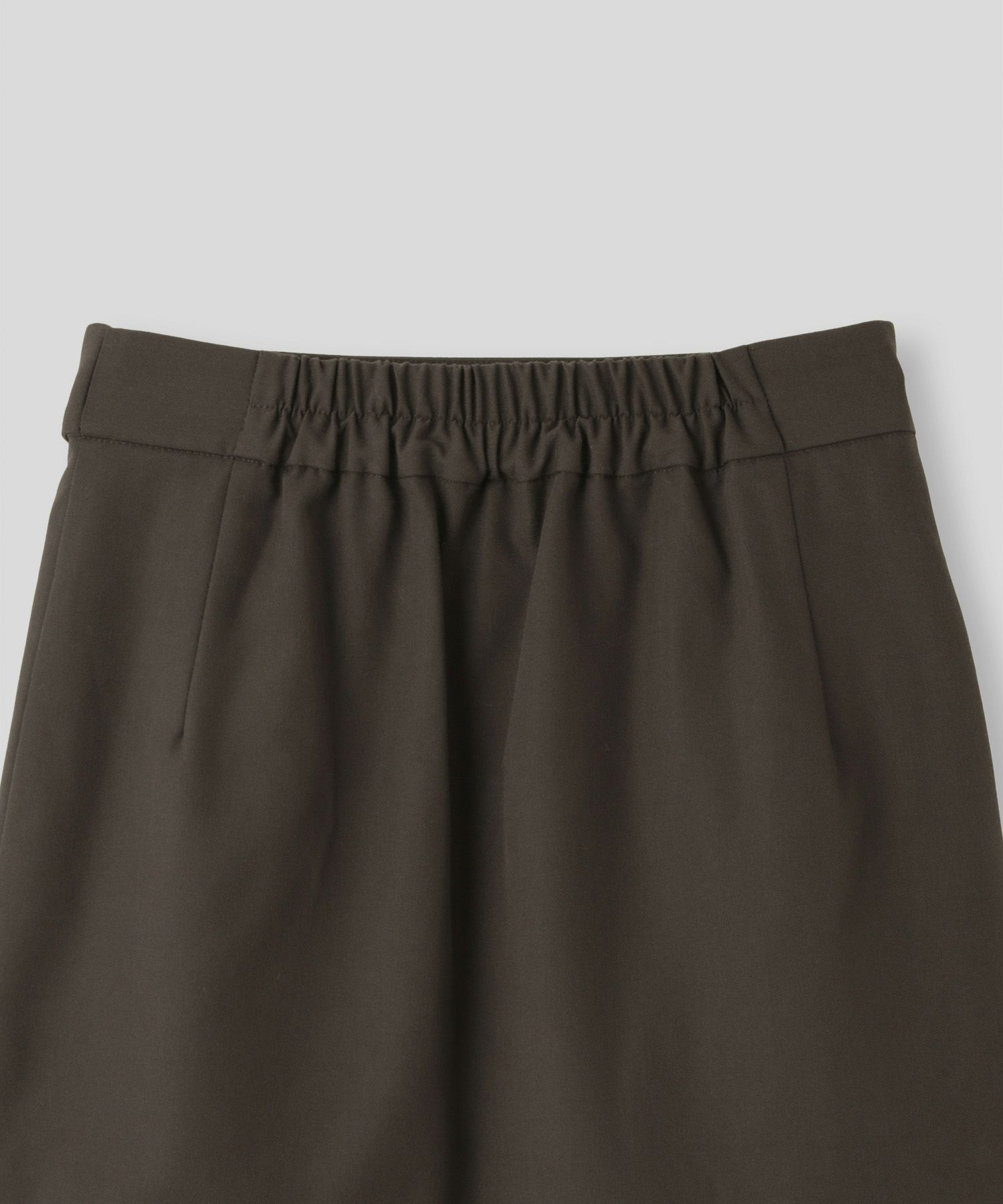 ミニスカート ショート丈 ミニボトム ウエストゴム 台形 タイトスカート 制服 韓国風 綺麗め 細見え カジュアル KINO THE KEI