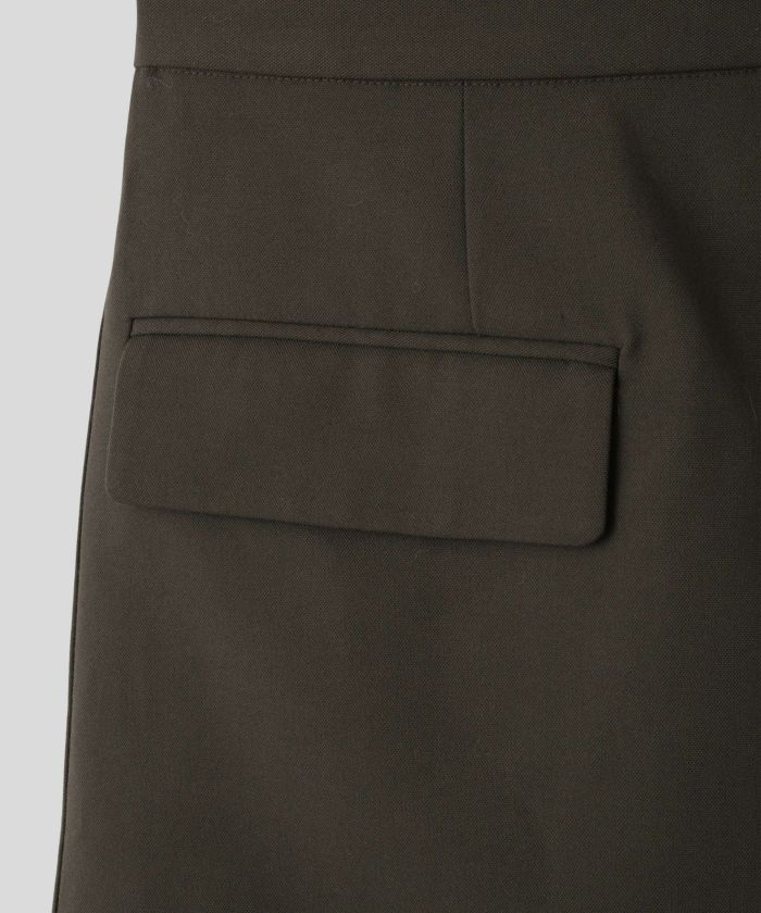 ミニスカート ショート丈 ミニボトム ウエストゴム 台形 タイトスカート 制服 韓国風 綺麗め 細見え カジュアル KINO THE KEI