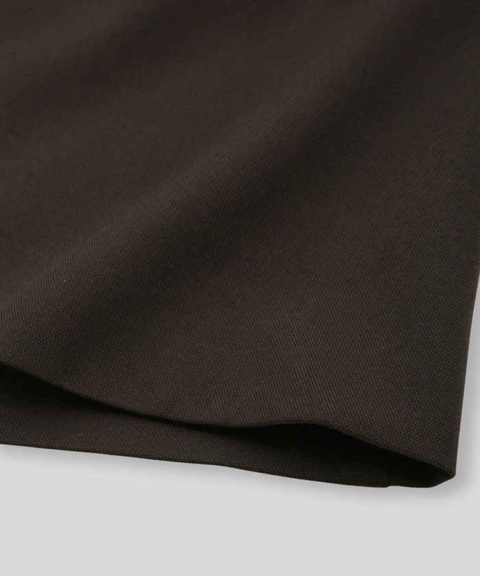 ミニスカート ショート丈 ミニボトム ウエストゴム 台形 タイトスカート 制服 韓国風 綺麗め 細見え カジュアル KINO THE KEI