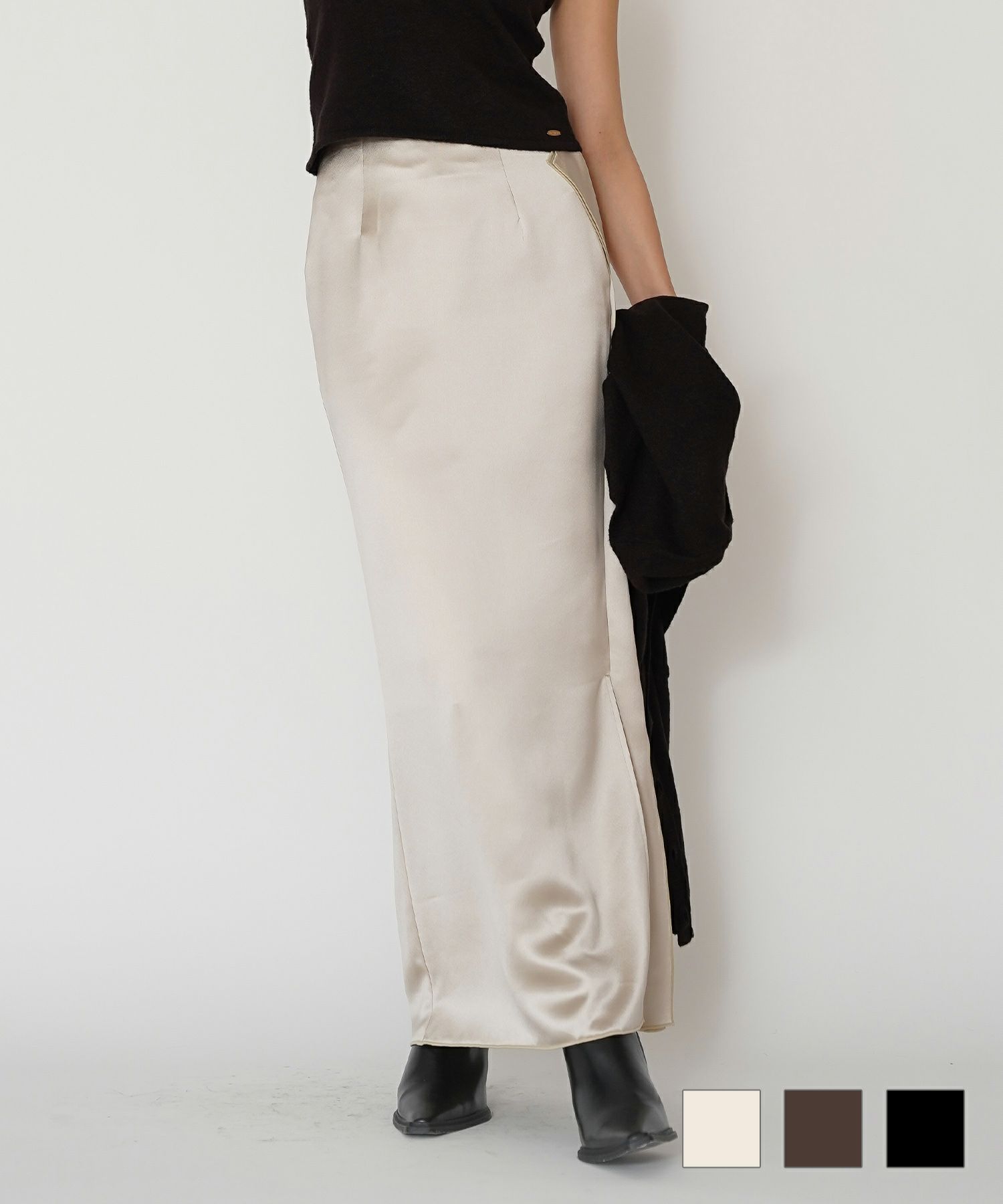 アセテート デザイン ナロー スカート KINO THE KEI