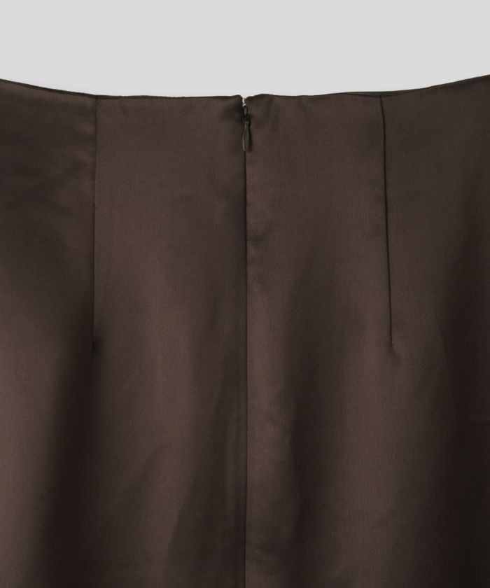 オフィス フォーマル デート サテンスカート Iラインスカート ロングスカート タイトスカート 韓国風 綺麗め 細見え カジュアル KINO THE KEI