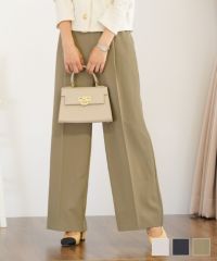 ウエスト ドロスト ゆったり ワイド パンツ le reve vaniller