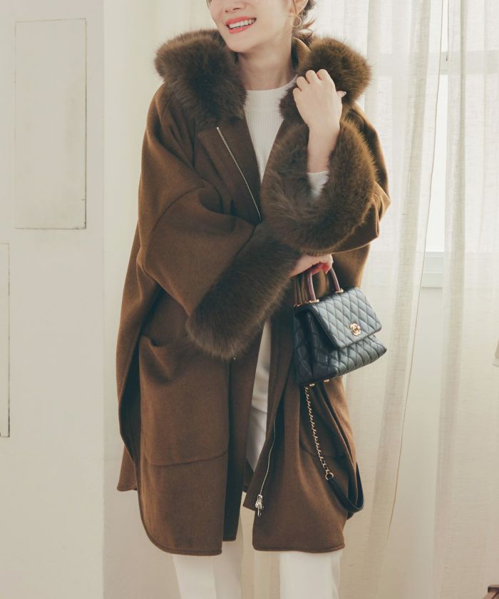 レディース 秋冬 大人可愛い 上品 きれいめ 大人カジュアル フェミニン フード ジョイントスペース