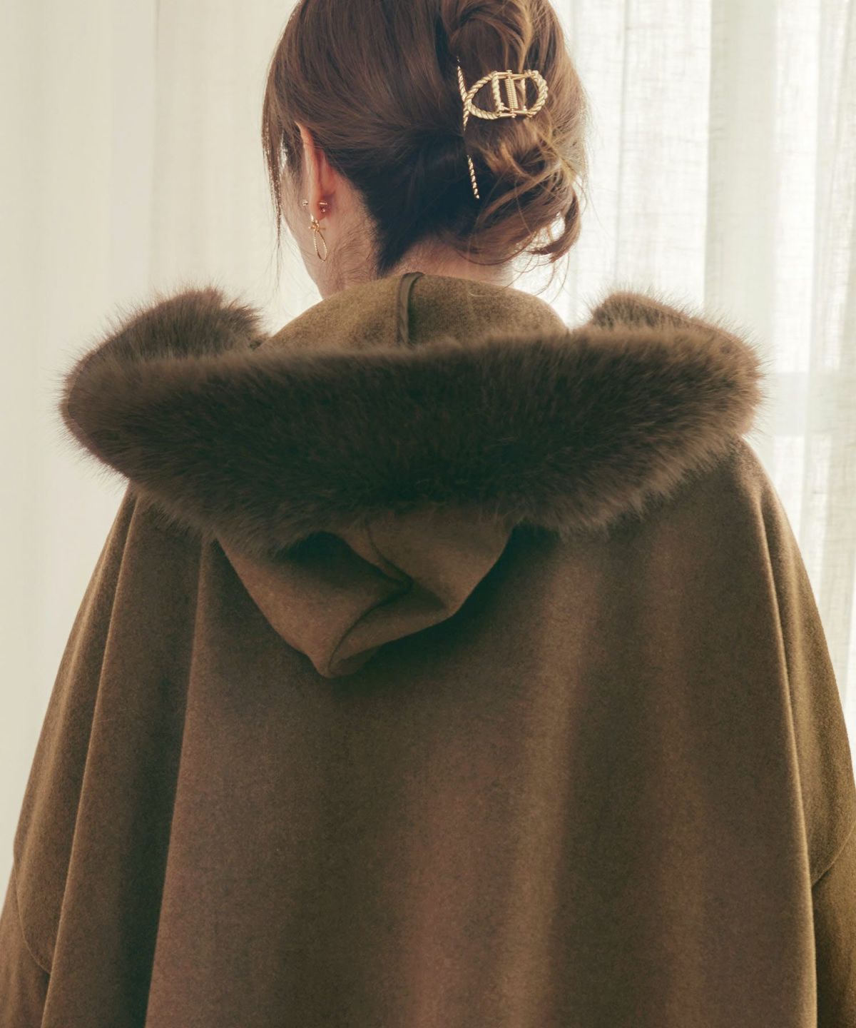 レディース 秋冬 大人可愛い 上品 きれいめ 大人カジュアル フェミニン フード ジョイントスペース