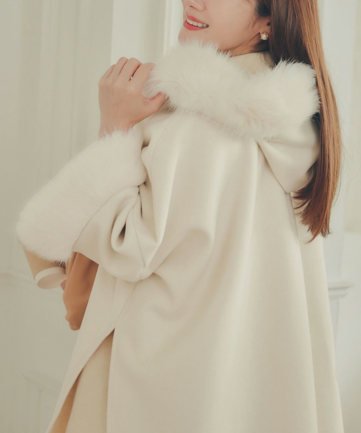 レディース 秋冬 大人可愛い 上品 きれいめ 大人カジュアル フェミニン フード ジョイントスペース