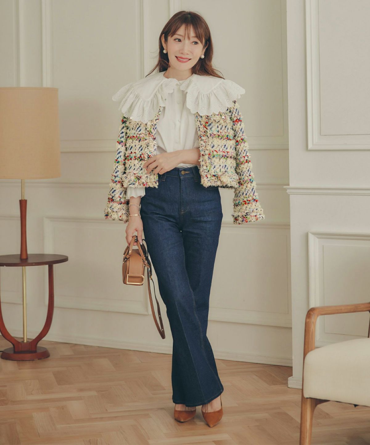 手洗い可 レディース アウター 秋冬 大人可愛い 上品 きれいめ オケージョン フェミニン ジョイントスペース