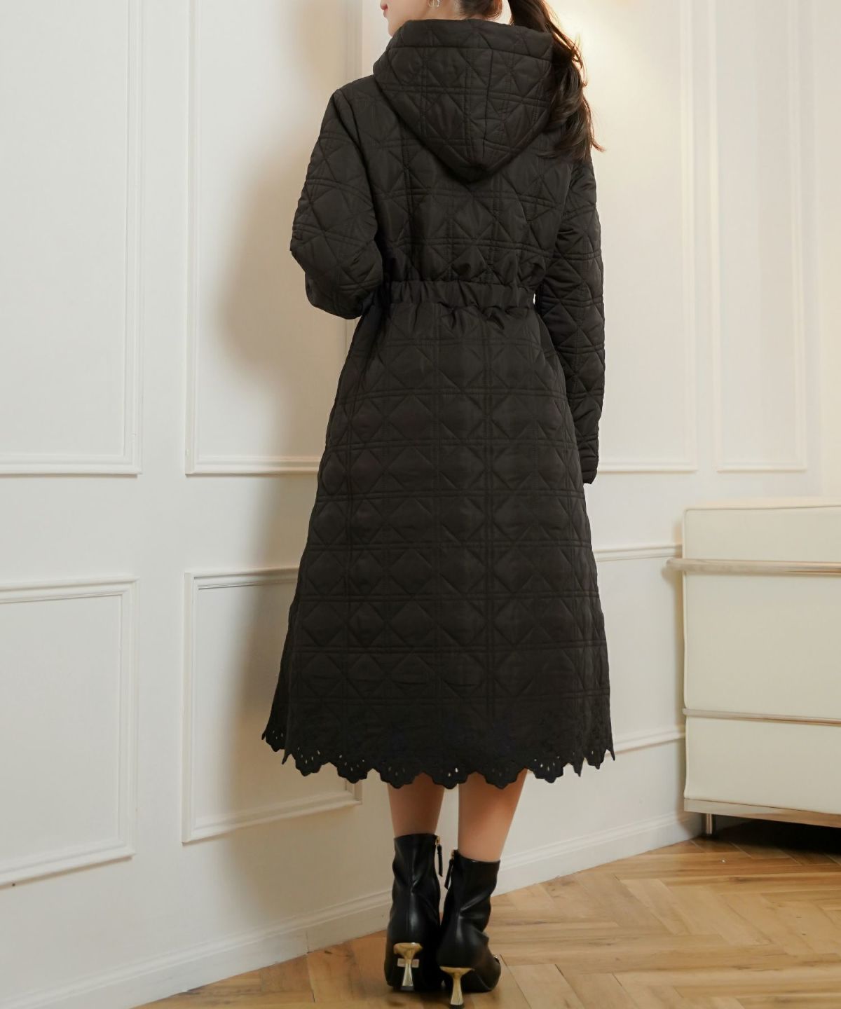 アウター キルティング ロング丈 中綿 ジョイントスペース