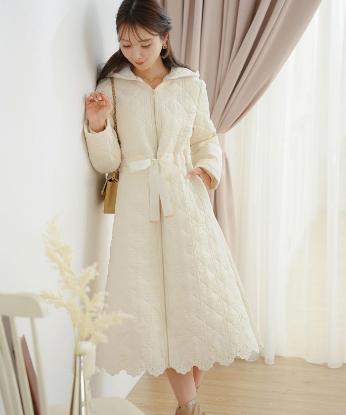 1/中旬～下旬頃発送予定！NEW-SALE スカラップ刺繍 キルティング