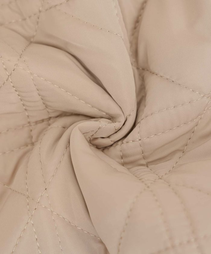 レデイース アウター キルティング ダウン ロング丈 ダイヤ柄 オシャレ コート ダウン 中綿 ２WAY 上品 エレガント カワイイ ベージュ ピンク ネイビー ブラック ホワイト フリル リボン 低身長 ジャケット