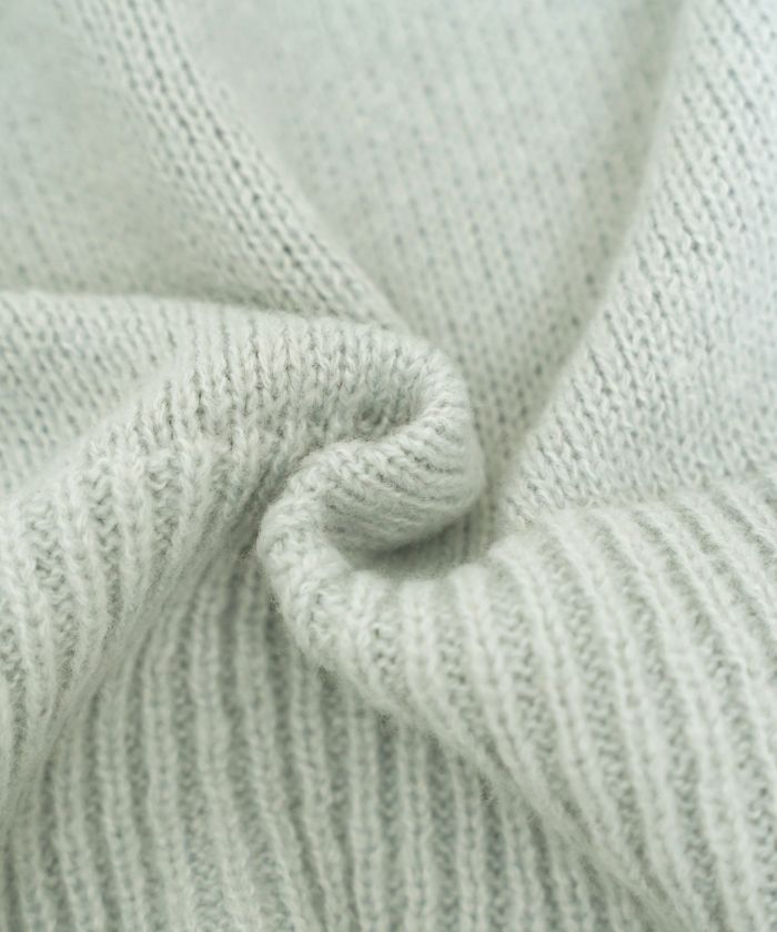 カーディガン ゆったり 刺繍 ハート ロゴ ピンク ミント ブラウン アイボリー スリット 大きめ ミドルゲージ 可愛い フェミニン 上品 カジュアル エレガント