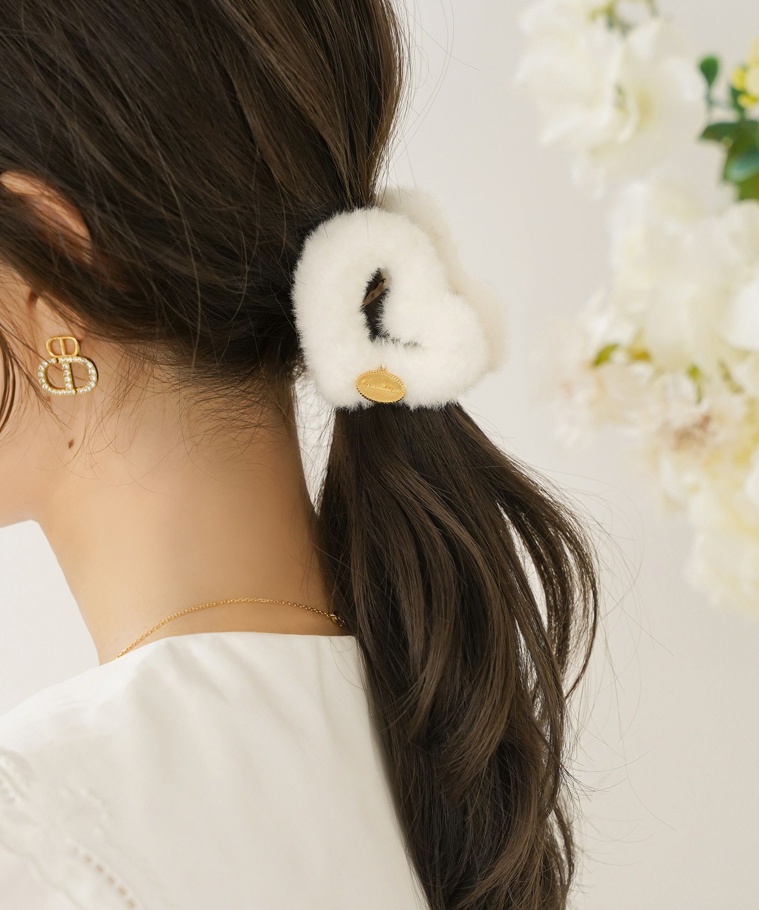 ヘアアクセサリー バンス ファー ハート クリップ ジョイントスペース