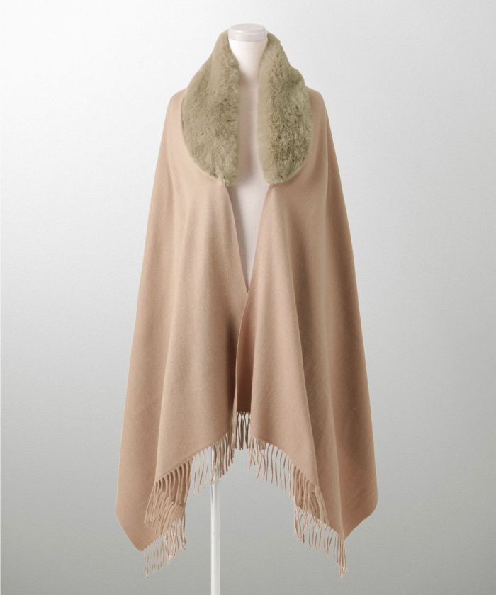 ファー 襟付き ショール HUIT 全3色｜hit986-0331【3】 - マフラー