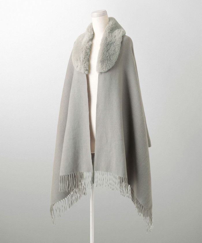 ファー 襟付き ショール HUIT 全3色｜hit986-0331【3】 - マフラー