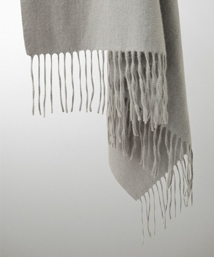 ファー 襟付き ショール 2way ストール マフラー エコファー フェイクファー 秋 冬 ライトグレー キャメル ブラック