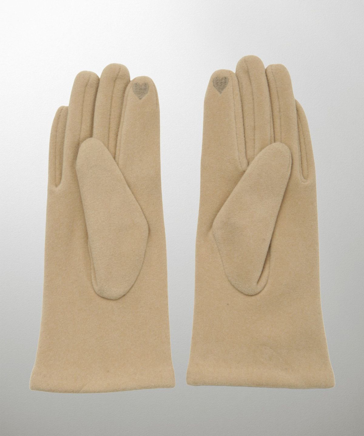 ビジュー リング グローブ レディース グローブ 手袋 シンプル ジュエリー 裏起毛 防寒 秋 冬 ベージュ/ブラック