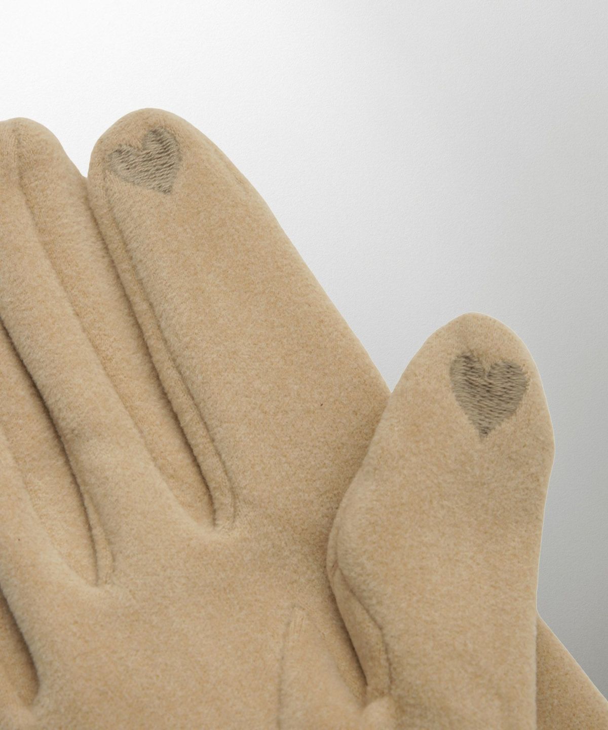 ビジュー リング グローブ レディース グローブ 手袋 シンプル ジュエリー 裏起毛 防寒 秋 冬 ベージュ/ブラック