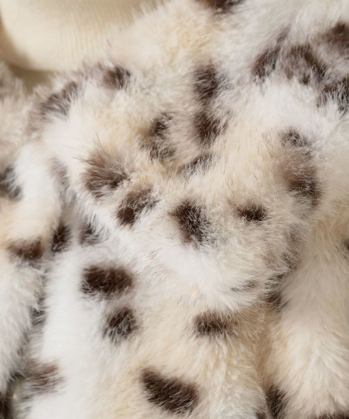 ビッグカラー フェイクファー ショートアウター TINA：JOJUN 全2色