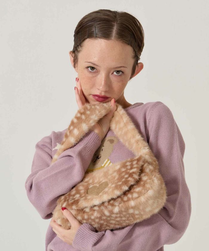 フェイクファー/ミニバッグ/バンビ