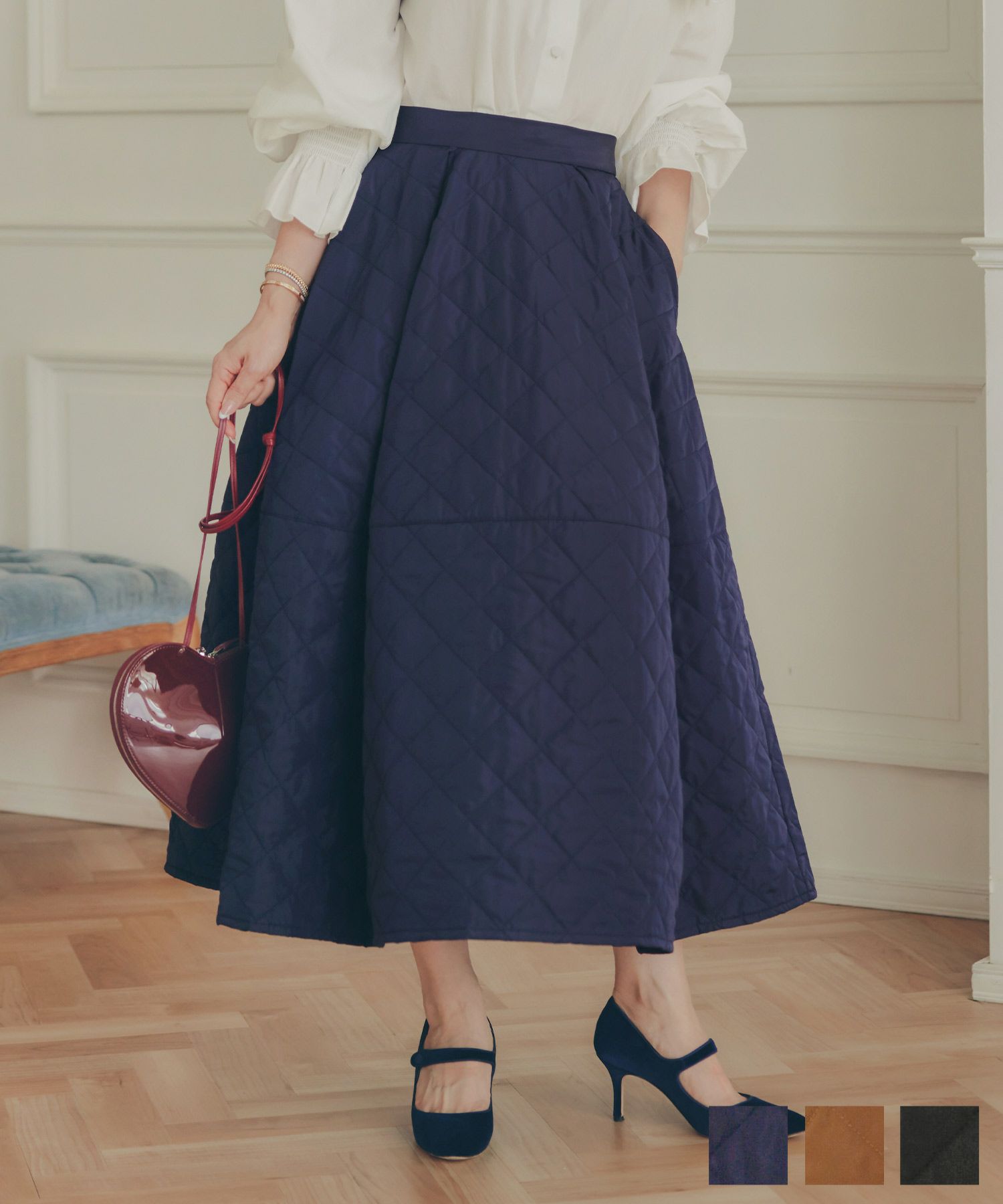 キルティング スカート Liala×PG