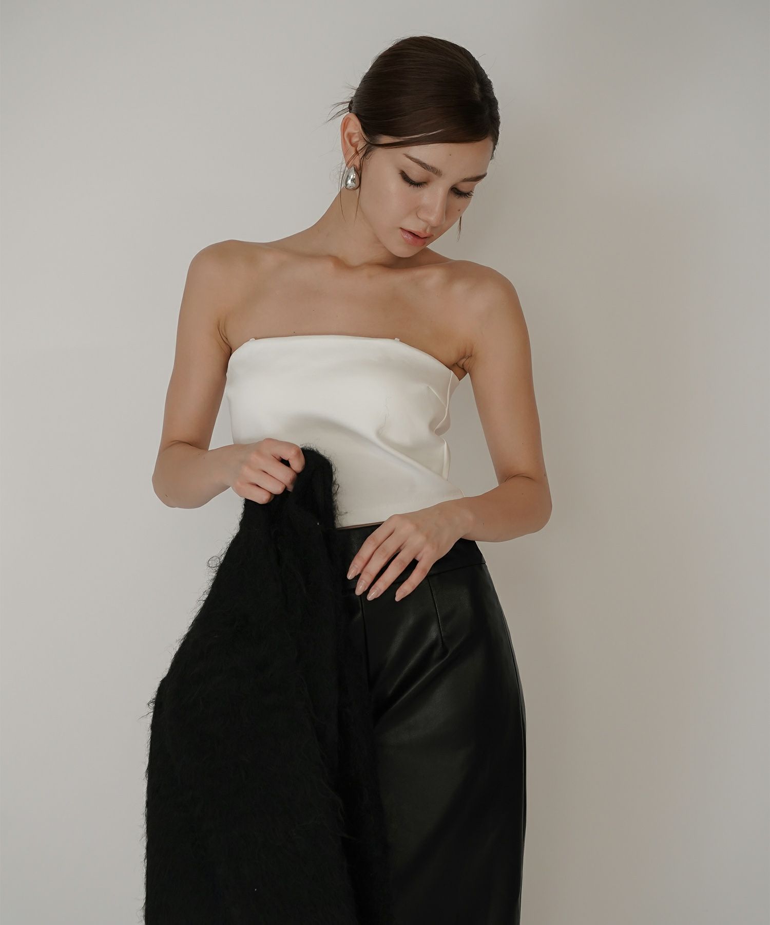 クリアカットソー ２WAY クロップド カップ付き トップスス KINO THE KEI