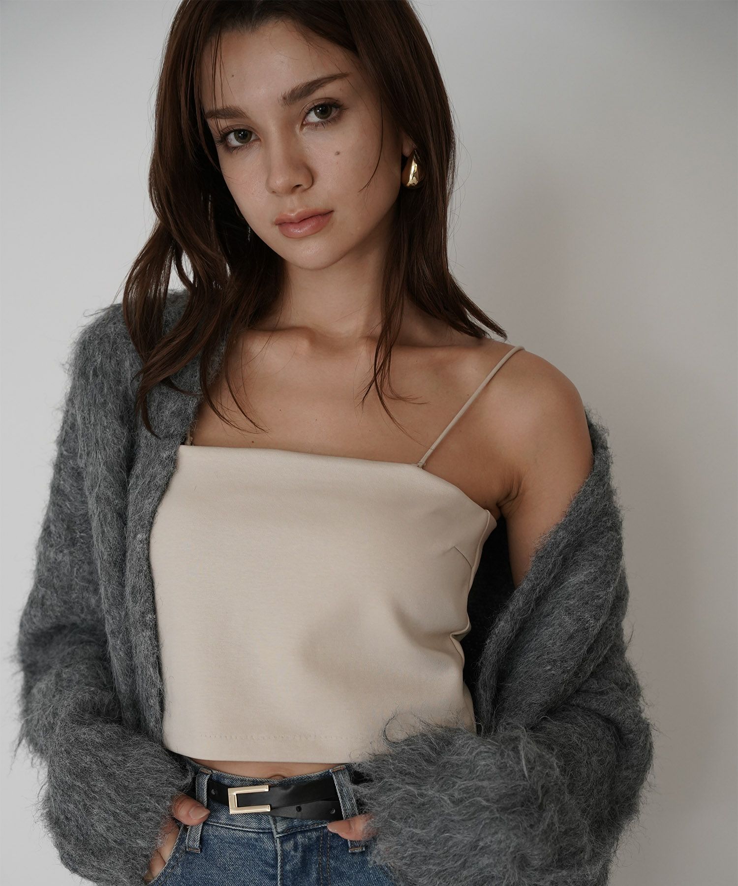 クリアカットソー ２WAY クロップド カップ付き トップス KINO THE KEI