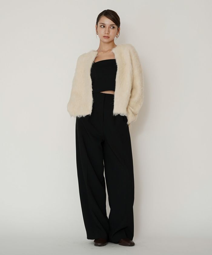 クリアカットソー ２WAY クロップド カップ付き トップス KINO THE KEI