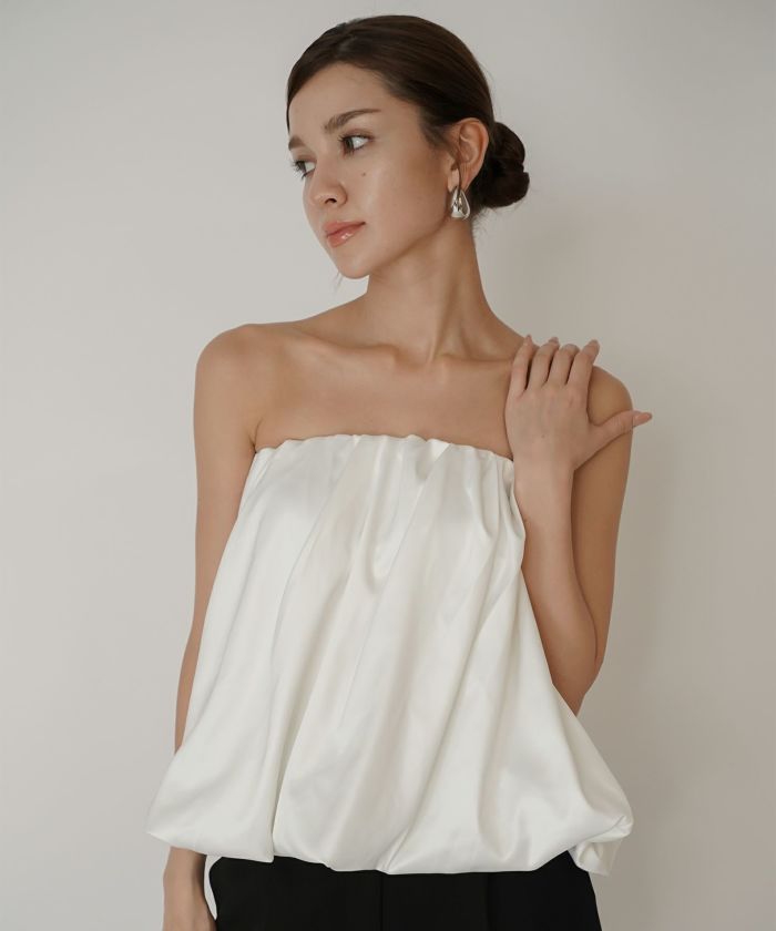 サテン 2WAY ツイスト タック バルーン スカート KINO THE KEI