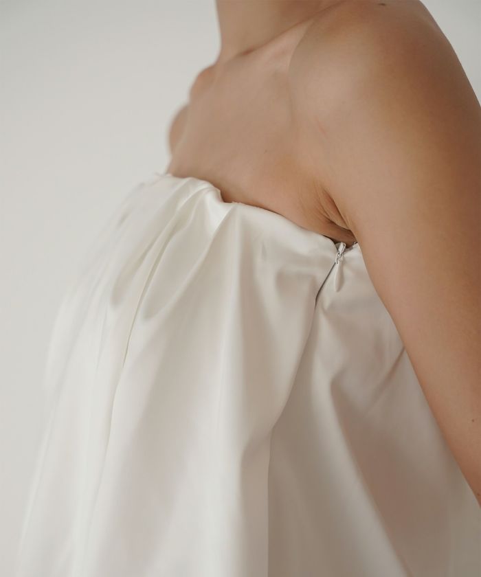 サテン 2WAY ツイスト タック バルーン スカート KINO THE KEI