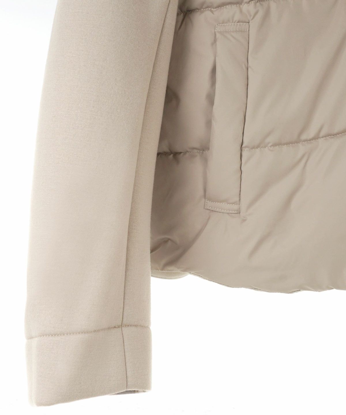 レディース ファッション アウター ダウン ジャケット 長袖 キルティング 大人 オフィス きれいめ かわいい 冬 白黒 ジョイントスペース