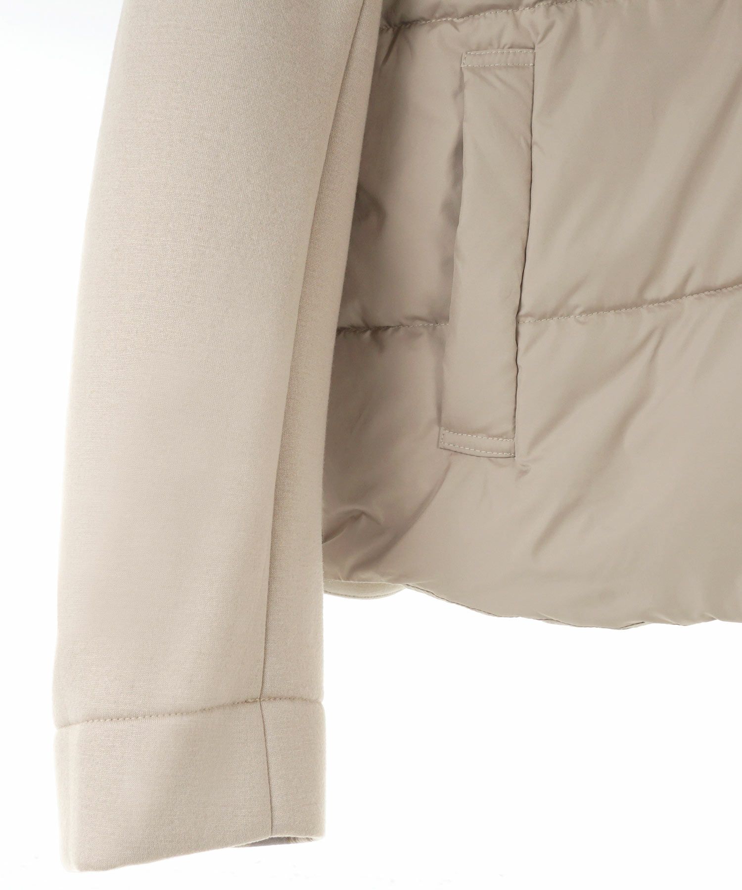 レディース ファッション アウター ダウン ジャケット 長袖 キルティング 大人 オフィス きれいめ かわいい 冬 白黒 ジョイントスペース