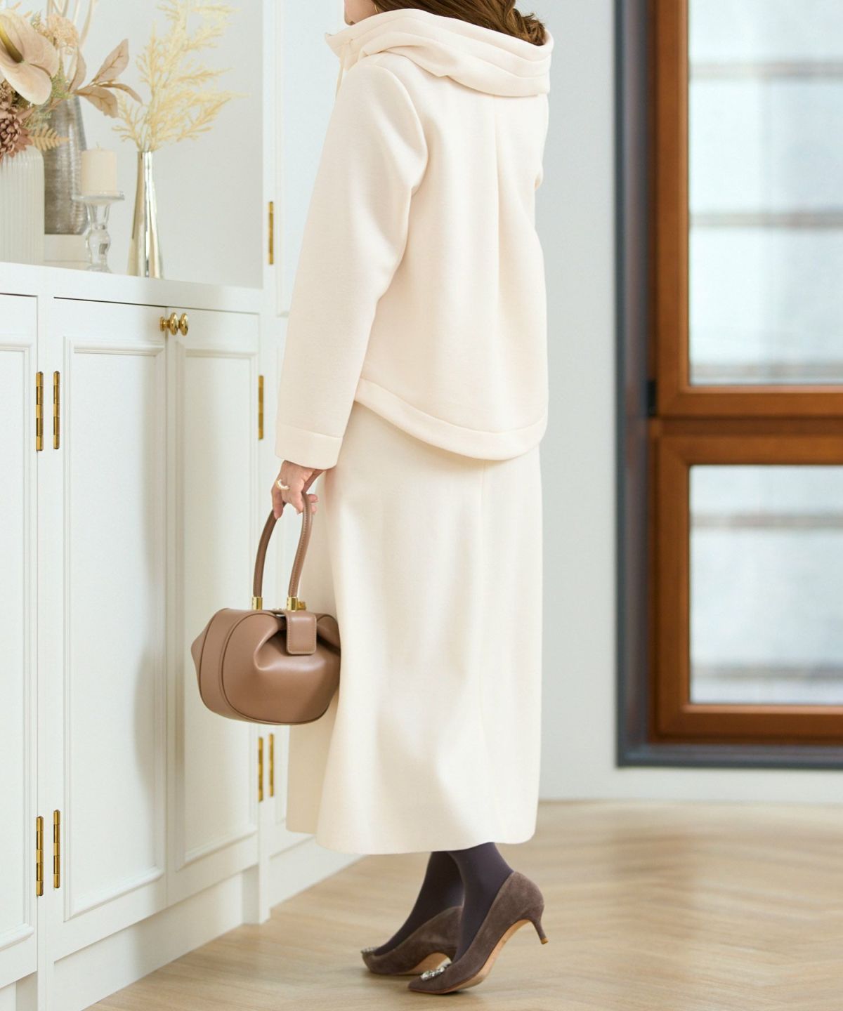 レディース ファッション アウター ダウン ジャケット 長袖 キルティング 大人 オフィス きれいめ かわいい 冬 白黒 ジョイントスペース