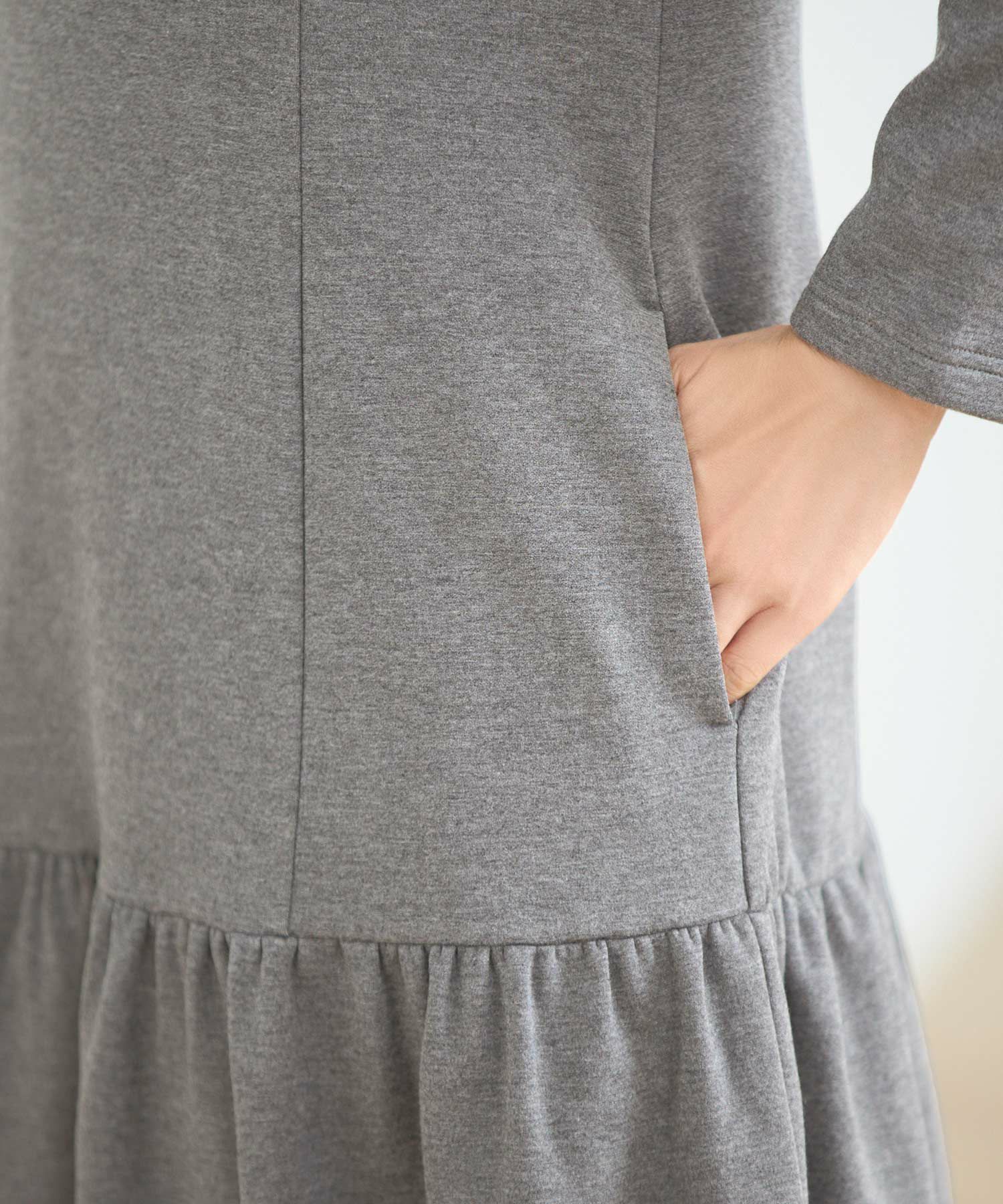 レディース ファッション ワンピース 長袖 きれいめ おしゃれ かわいい 秋冬 ピンク 黒 オフィス レース 大人 ジョイントスペース