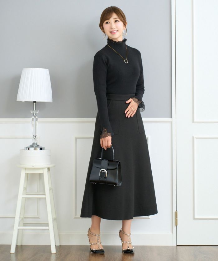 あったか ジャージー メルトン スカート Prima Scherrer 全2色｜psc681