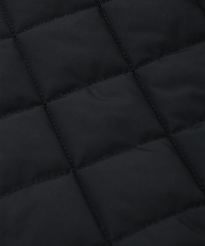 マルチway キルティング ジャケット HUIT 上品 中綿 ペプラム ベスト ジレ ノーカラージャケット  インナーダウン アイボリー/ネイビー/ブラック