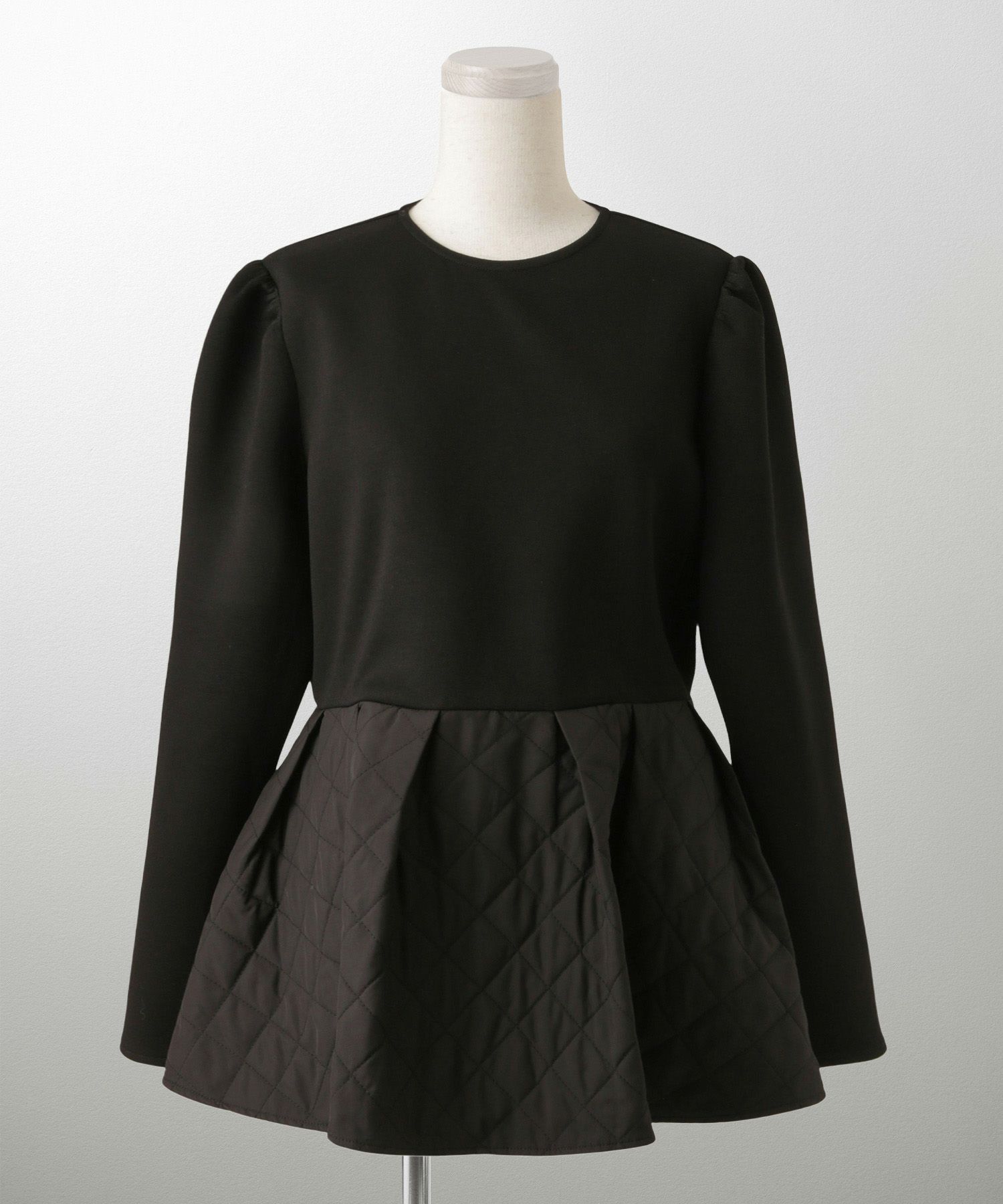 Winter-SALE キルティング ペプラム トップス HUIT 全2色｜hit841-0314