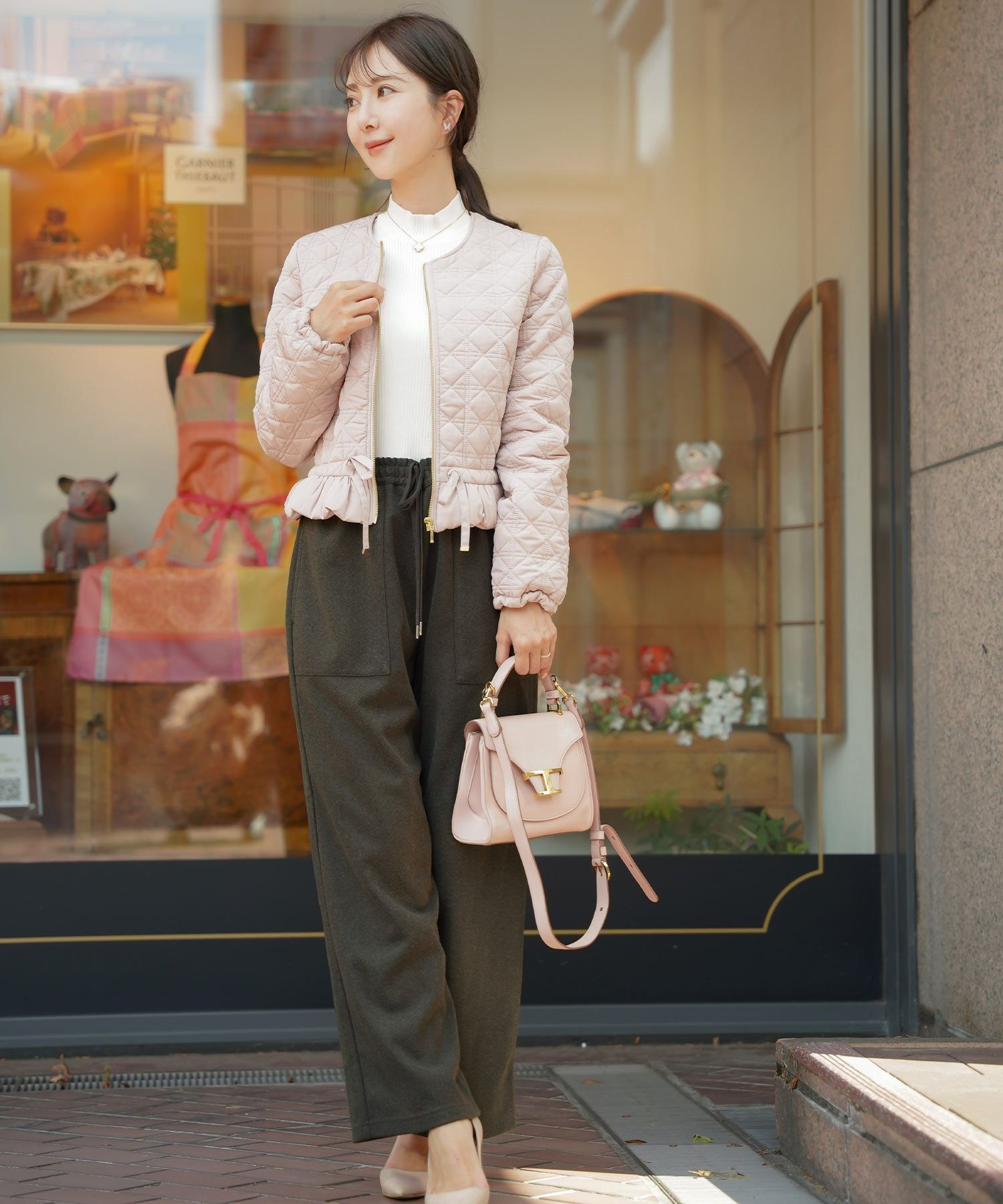 ボトムス レディース パンツ ワイドパンツ リラックス ブラウン グレー チャコール 秋 冬