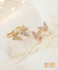 バタフライ モチーフ イヤリング le reve vaniller