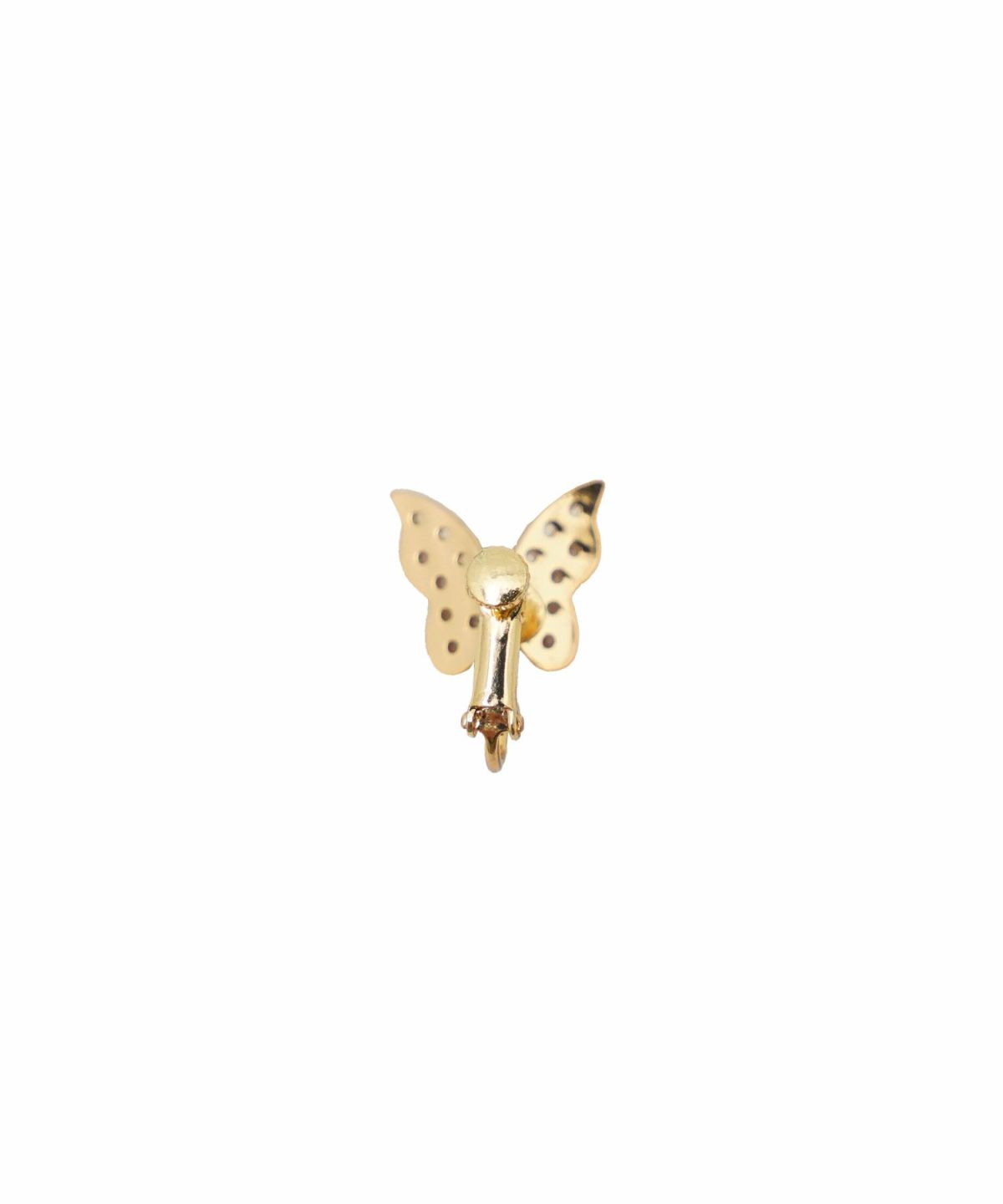 アクセサリー イヤリング 蝶々 ストーン ピンクゴールド ゴールド ジョイントスペース