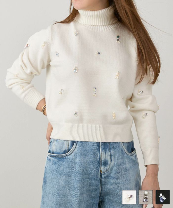 2点セット バイカラー Vネック カーディガン & 半袖 ニット