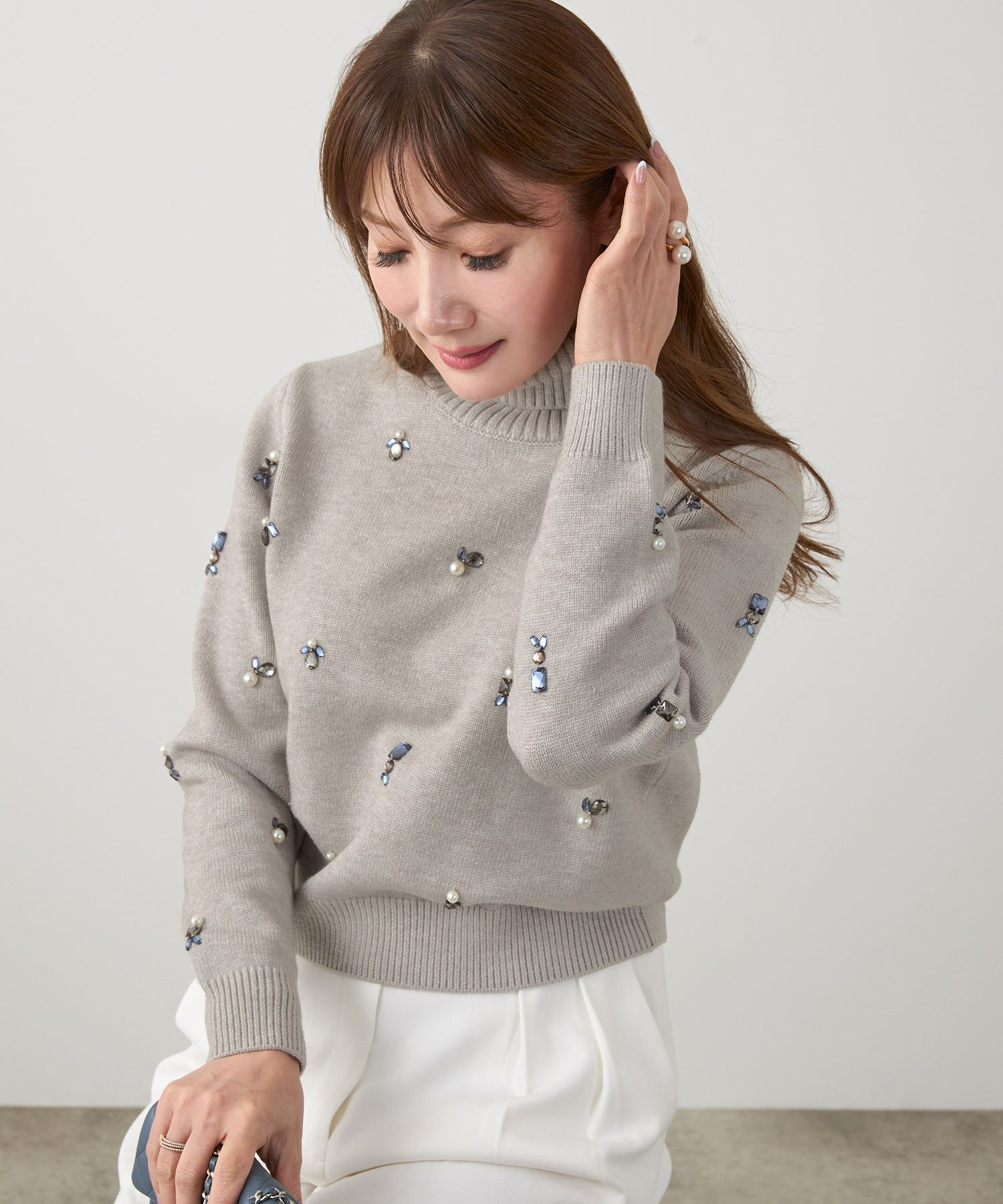 手洗い可 レディース 長袖 大人可愛い 上品 きれいめ オフィス 大人カジュアル フェミニン ジョイントスペース