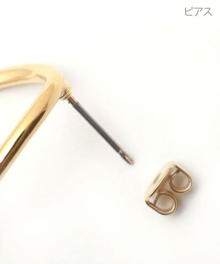 オーバル ツイスト ピアス イヤリング Oval Twist Pierce Earring