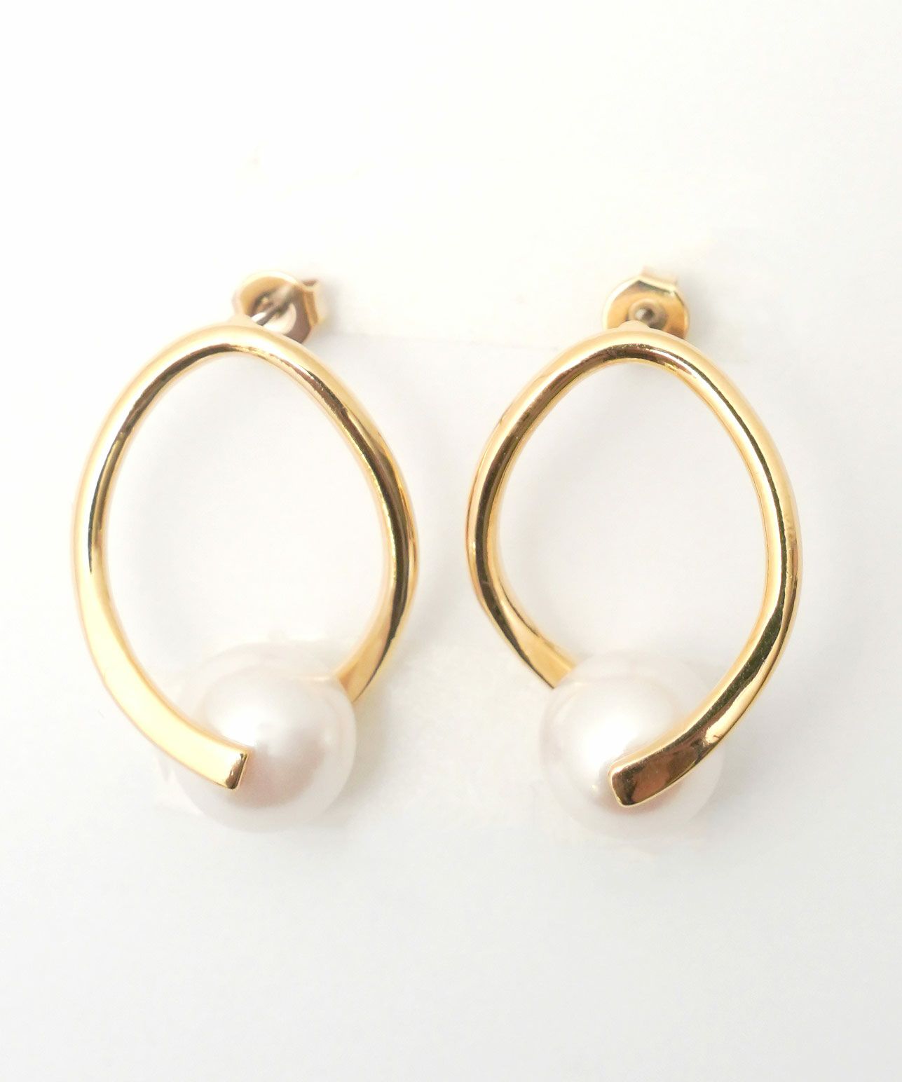 オーバル ツイスト ピアス イヤリング Oval Twist Pierce Earring