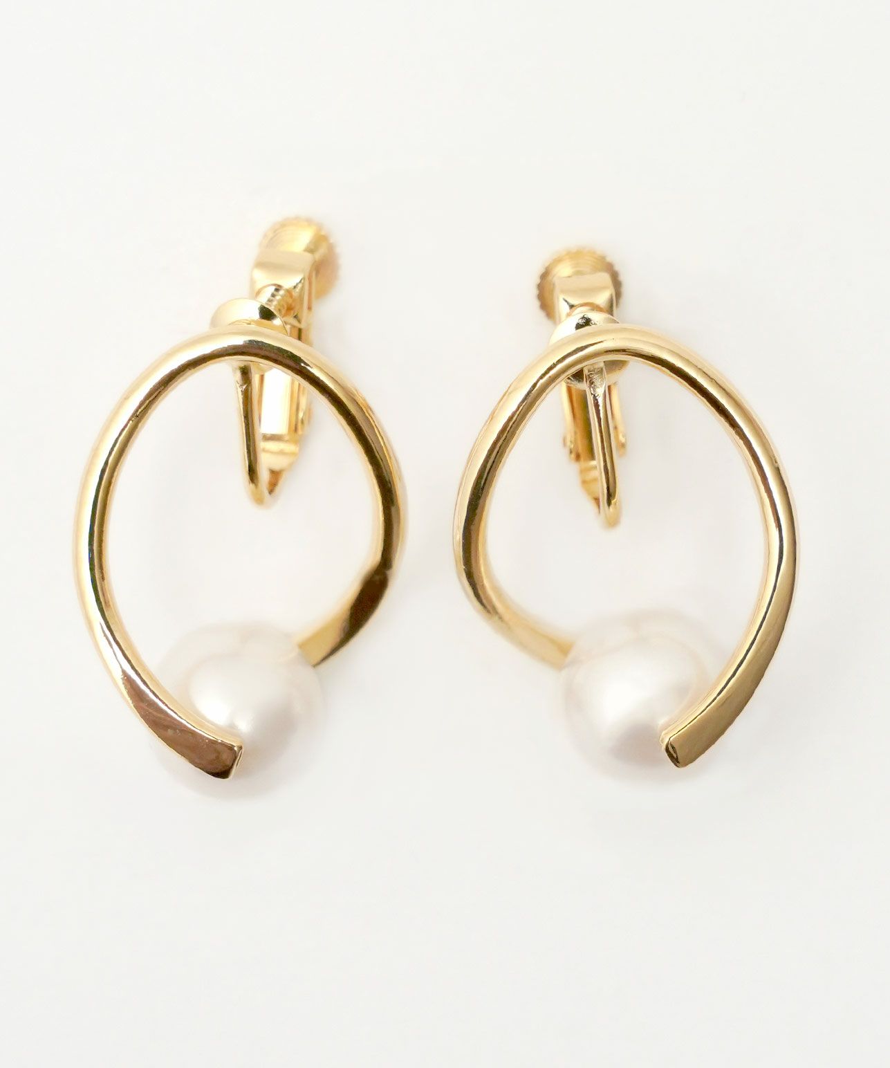 オーバル ツイスト ピアス イヤリング Oval Twist Pierce Earring