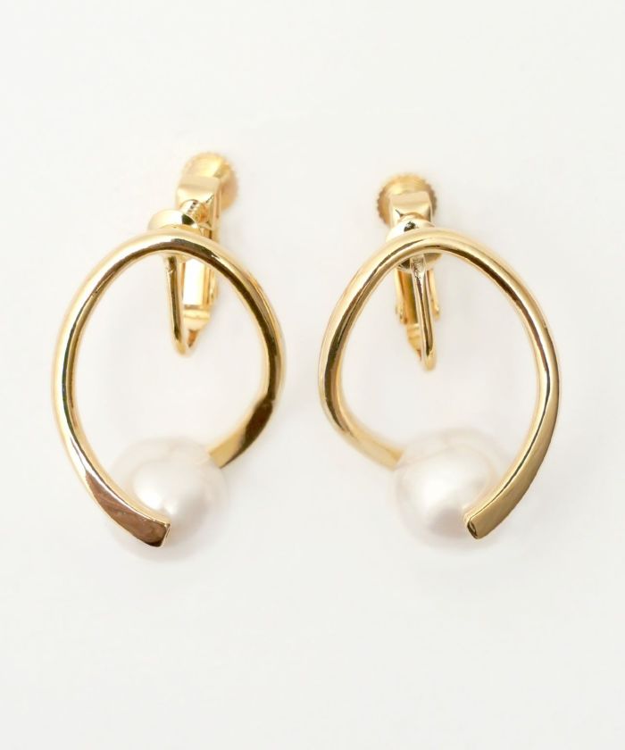 オーバル ツイスト ピアス イヤリング Oval Twist Pierce Earring