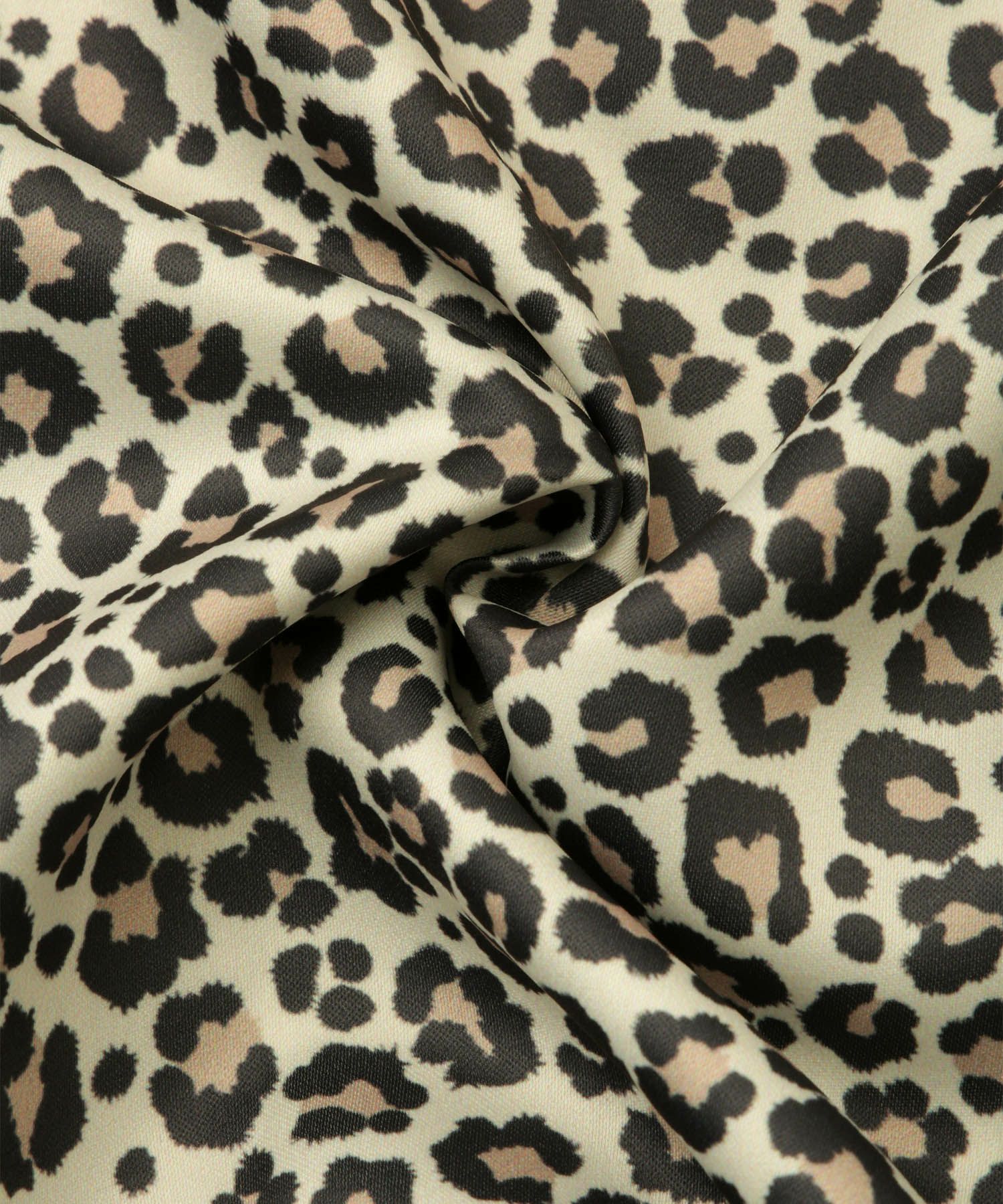 レオパード柄 セミフレア スカート レディース オールシーズン レオパード柄 セミフレア フレアスカート ミモレ丈 アイボリー/ブラック/S/M