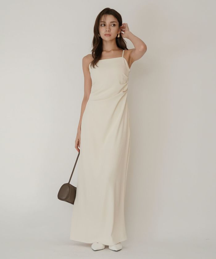 KINO THE KEI 紐アレンジ キャミソール ワンピース　アイボリー 紐アレンジ キャミソール ワンピース KINO THE KEI 全3色｜ktk321-0039