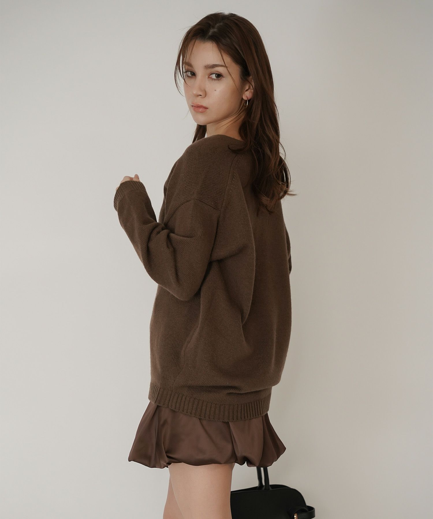 深Ｖネック オーバーニット ブルオーバー KINO THE KEI 