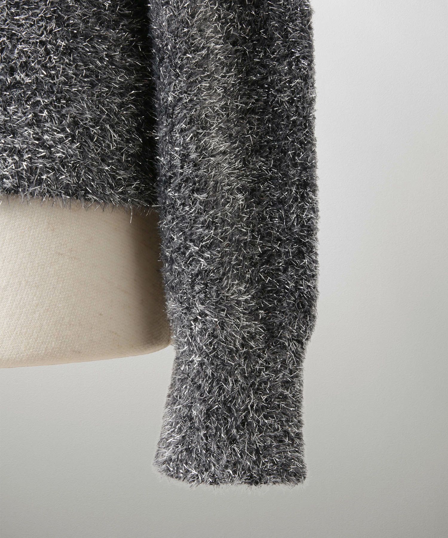 ラメシャギー ニット カーディガン トップス レディース 秋 冬 長袖 洗濯 おしゃれ オフィス 可愛い きれいめ 大人 セットアップ シルバー グレージュ ブラック M